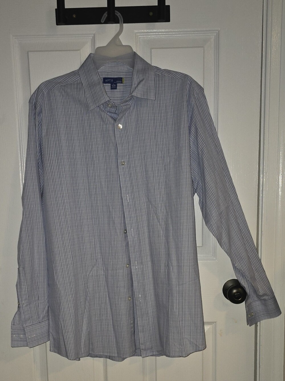 Apt. 9 Light Blue Pinstripe Men's Dress Shirt